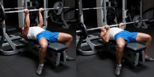 sessione di press su panca