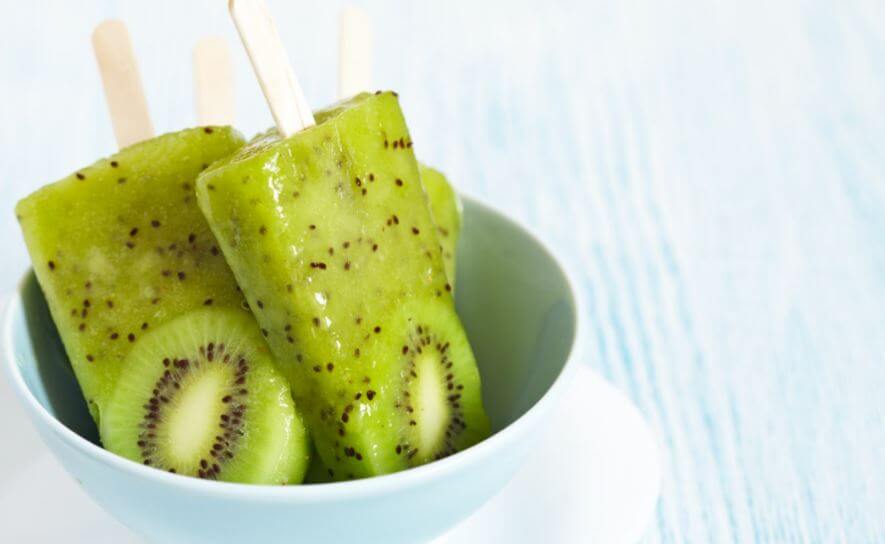 Gelati alla frutta: arancia e kiwi