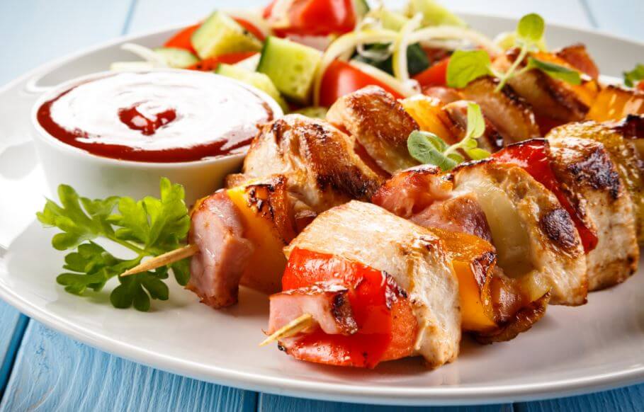 Ricette salutari, spiedini di pollo