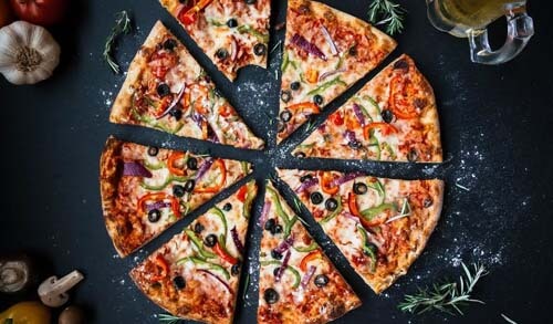 Pizza fatta con farina d'avena