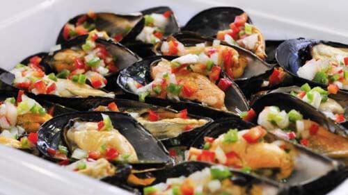 Spuntini per la dieta con cozze