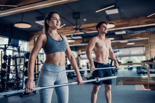 Coppia in palestra