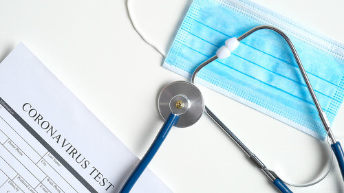 Test coronavirus e mascherina