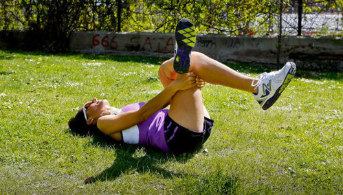 Stiramento dei muscoli delle cosce