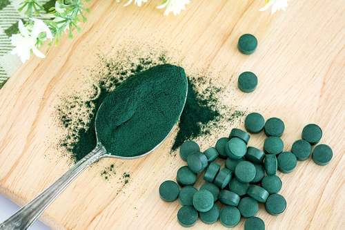 Compresse di spirulina.
