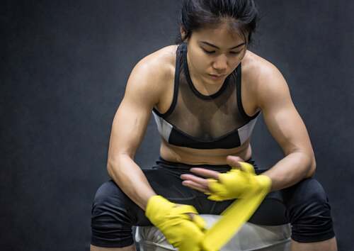 Preparazione per la boxe.